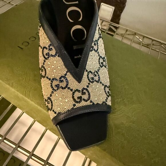 Gucci Women's Slide Heels with rhinestone - Picture 2 of 7